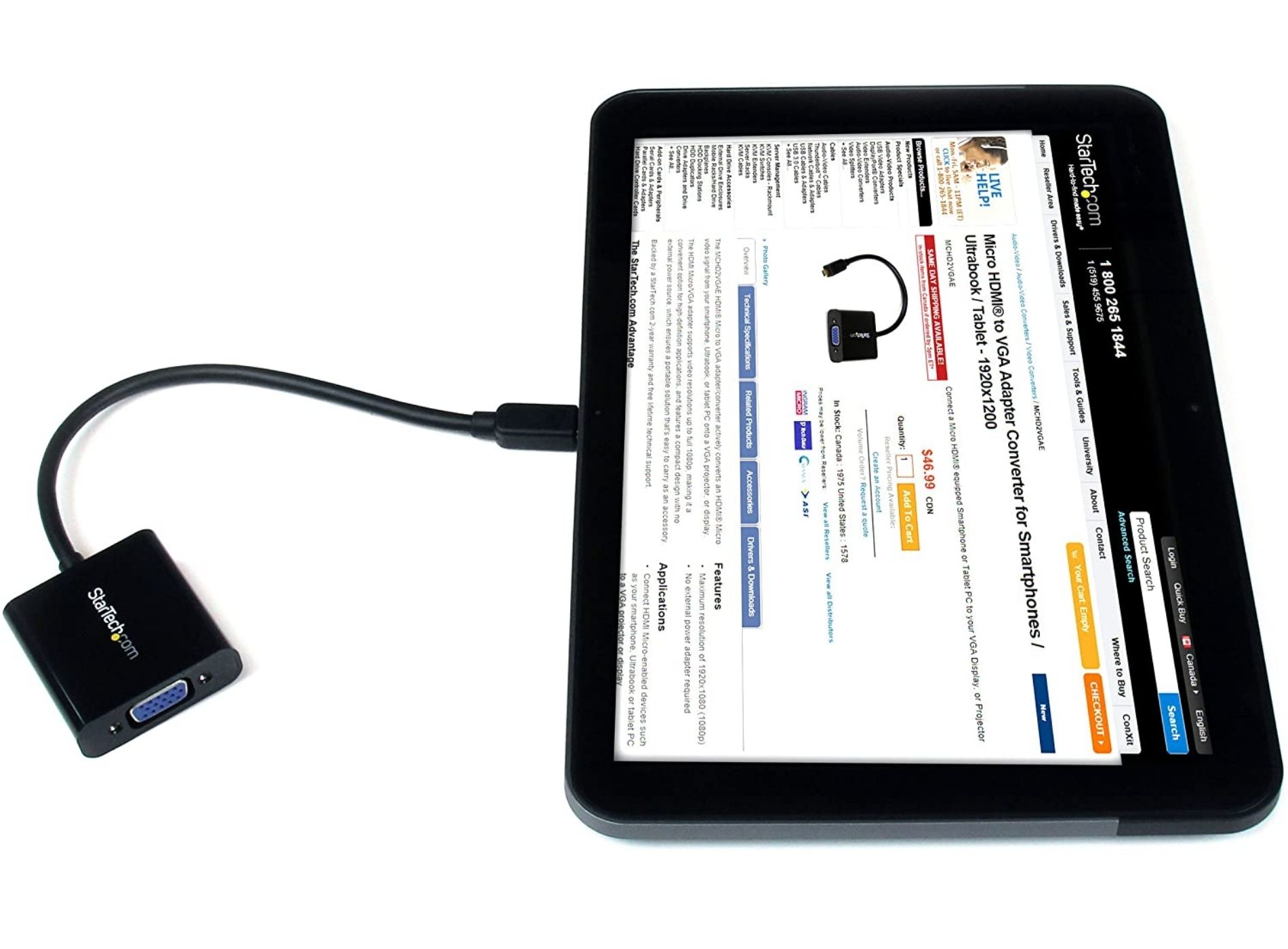 Compartir imagen de tablet a monitor a través de conexión VGA