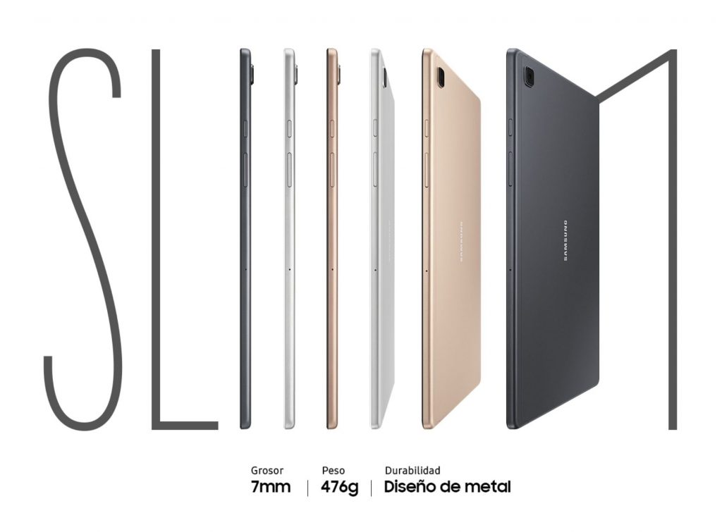 Diseño y terminación Slim de Samsung Galaxy Tab A7